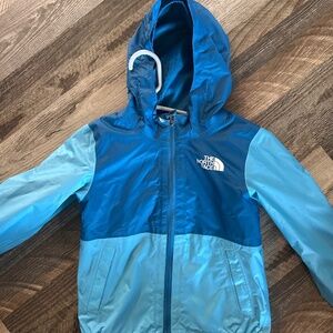 North face rain jacket blue toddler girls
